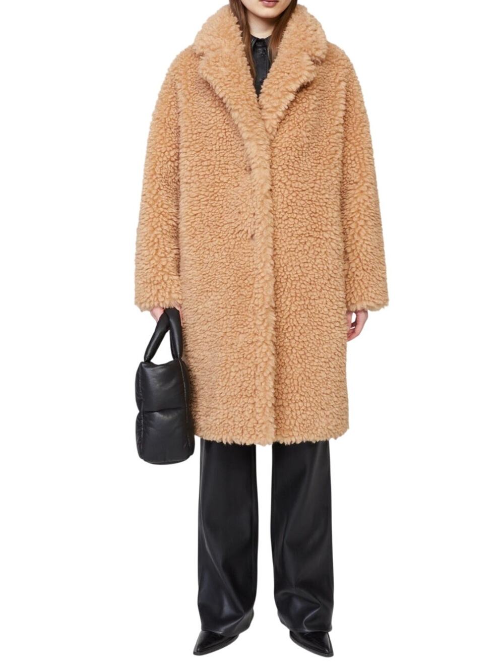 Stand Studio Plush Beige Anika Coat Size EU 34/US 2